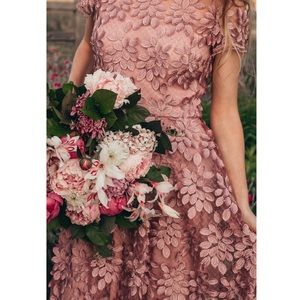 Anthropologie x BHLDN Virdia Midi Dress Pink 10